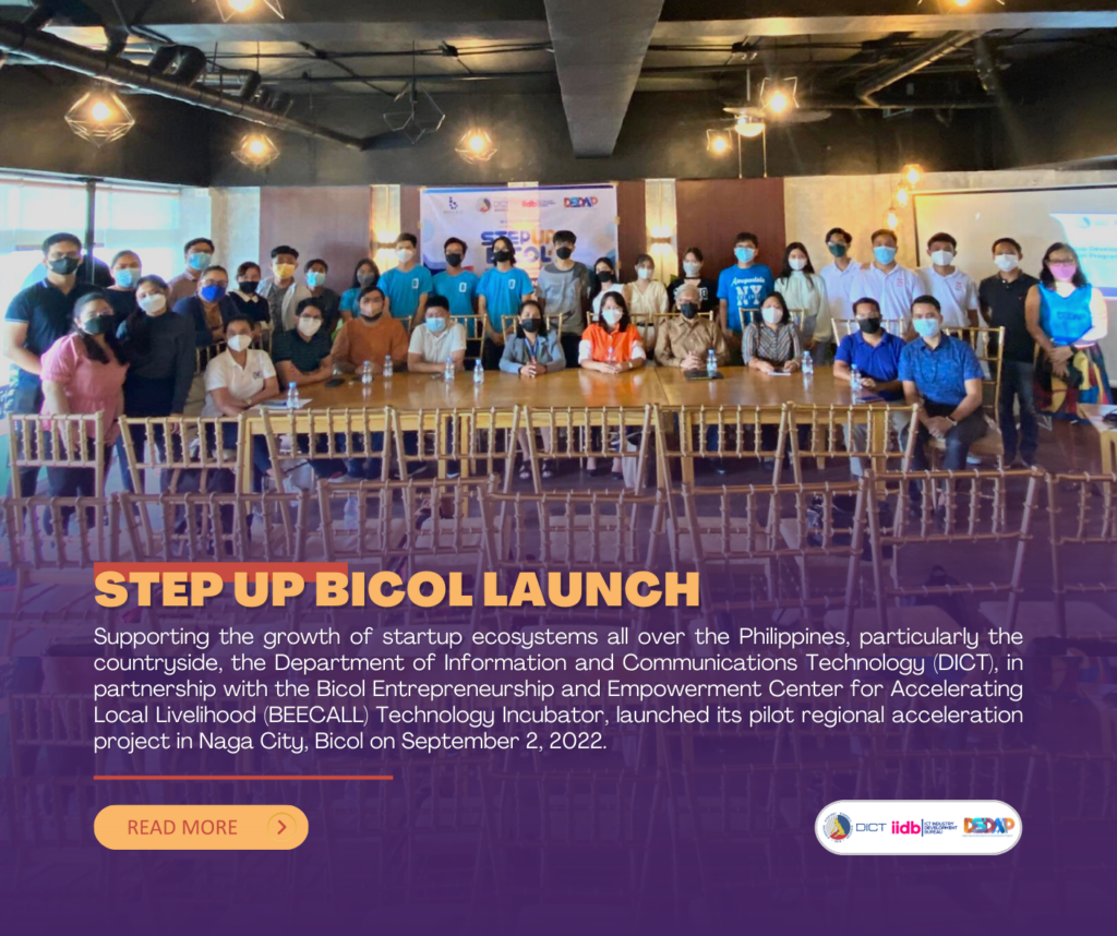 DICT launches its First Regional Startup Acceleration Project in Bicol